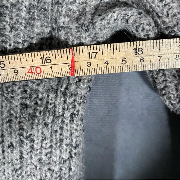 American Eagle Sweater Dress Gray Wool Blend Knit Turtleneck Long Sleeve M - Picture 7 of 8